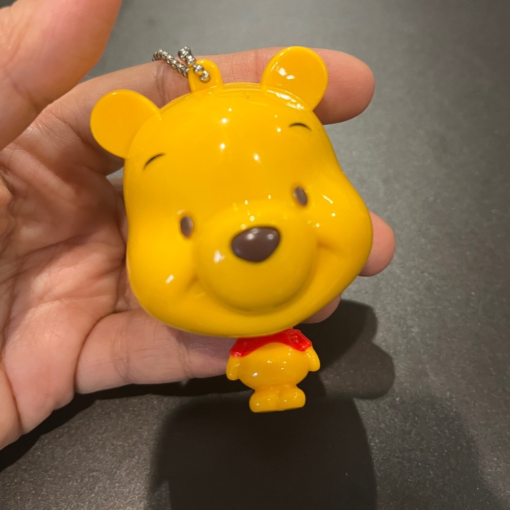 Winnie the Pooh Tape Measure Kawaii Figure Anime Retractable Bag Charm Key Chain